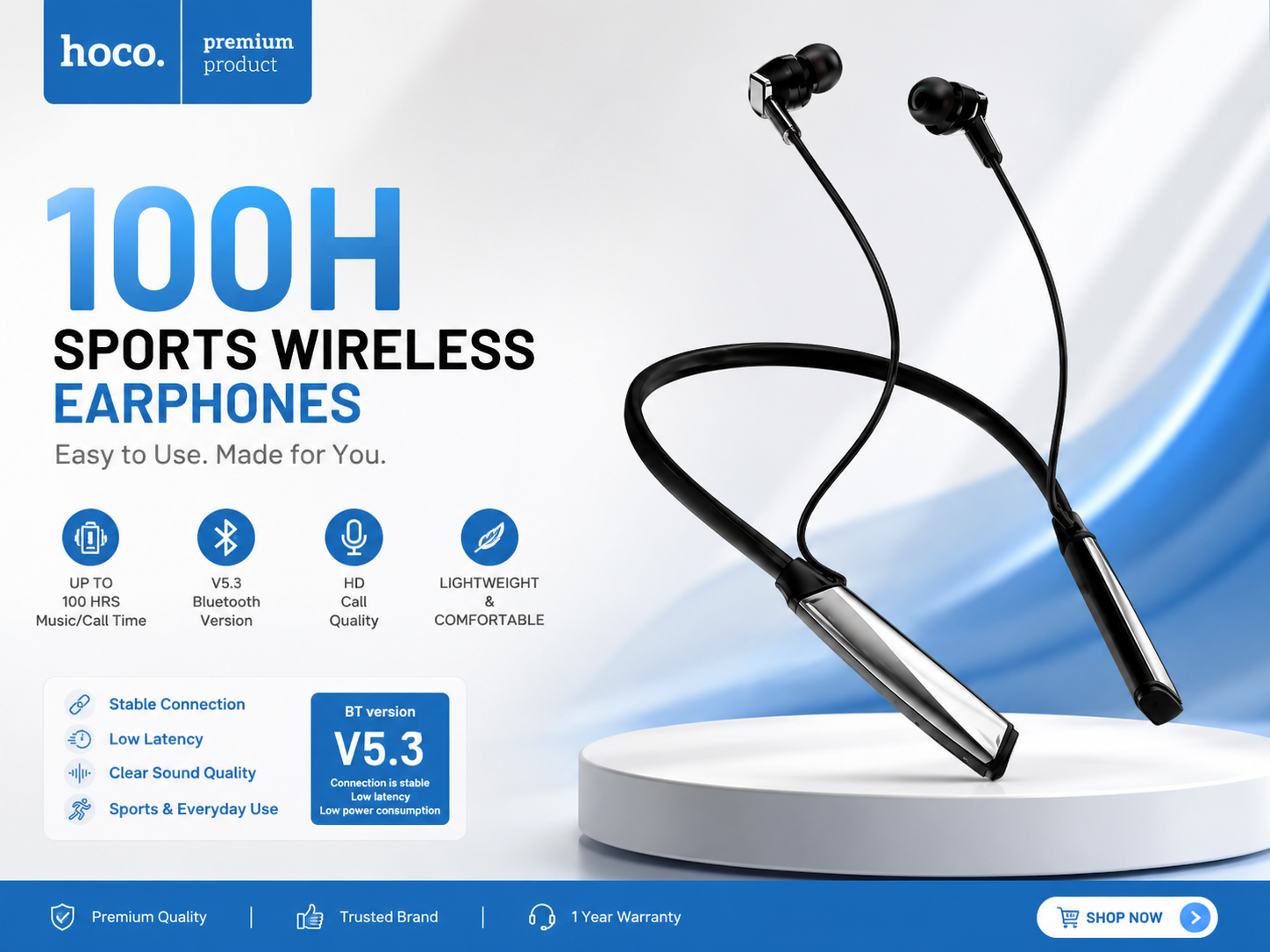 HOCO 100H Sports Wireless Earphones