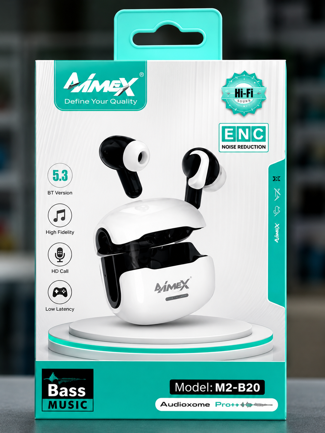 AIMEX MX-B20 ENC Wireless Earbuds – Bluetooth 5.3 Hi-Fi Stereo TWS Earphones